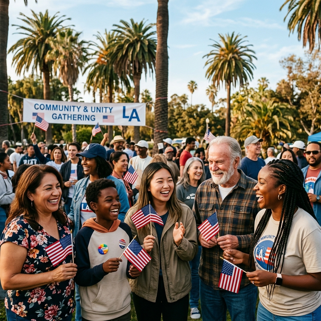 Los Angeles residents rallying in support of Spencer Pratt